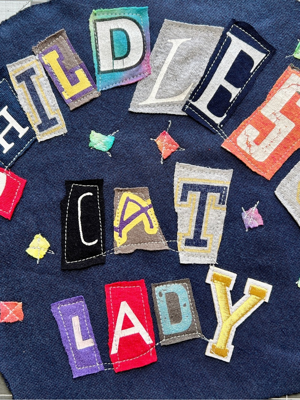 Ransom Note Patch - Childless Cat Lady - Picture 3 of 12